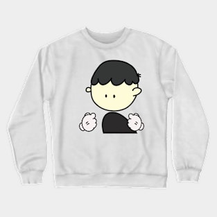 Minimal cartoon ordinary man, plain cute design Crewneck Sweatshirt